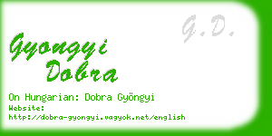 gyongyi dobra business card