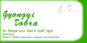 gyongyi dobra business card